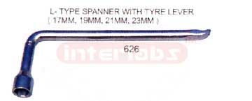 L-TYPE SPANNER WITH TYRE LEVER